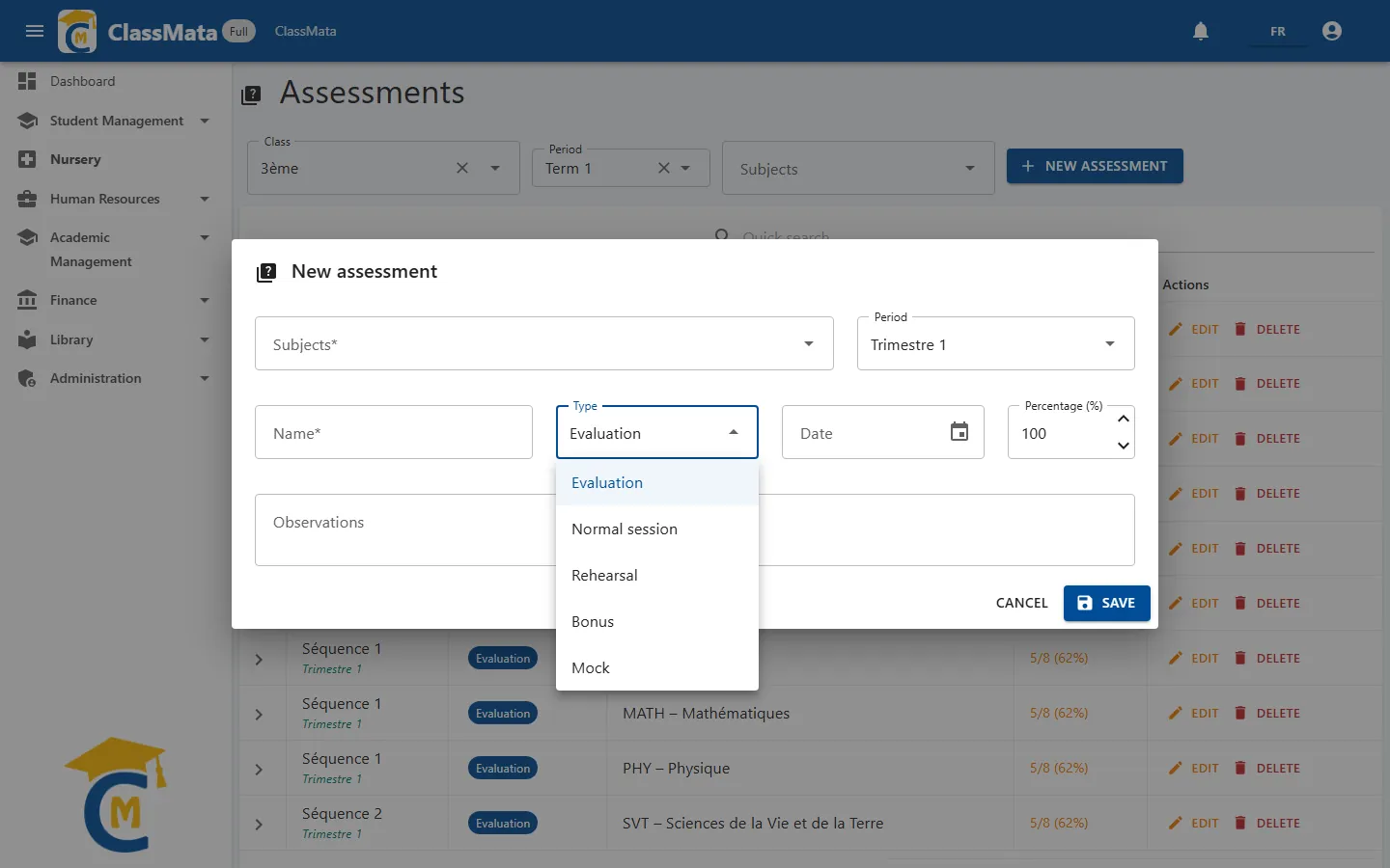 Assessment types