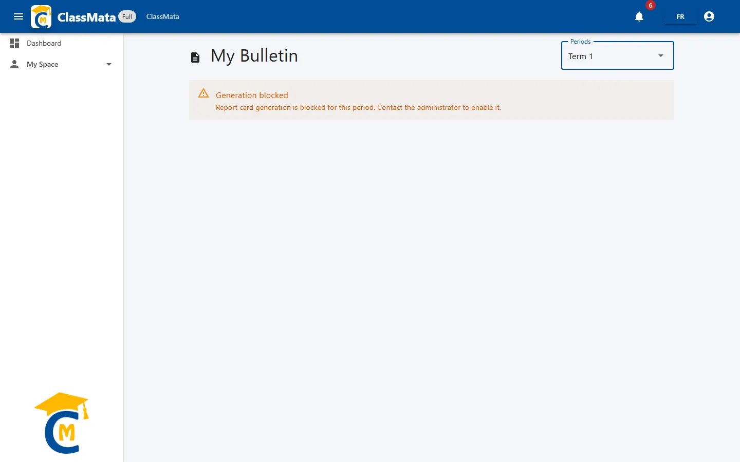 My Bulletin: period selection