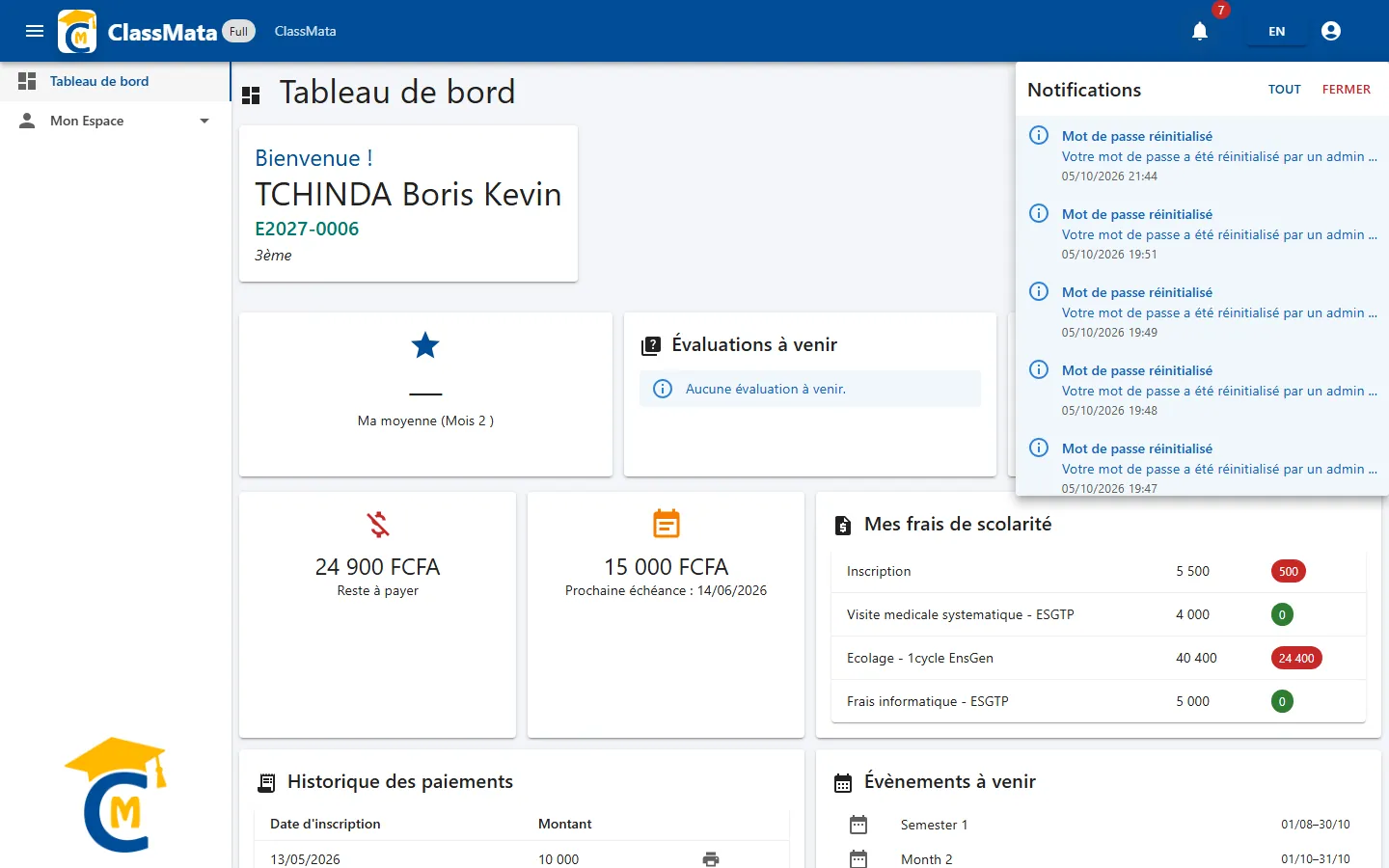Cloche de notifications
