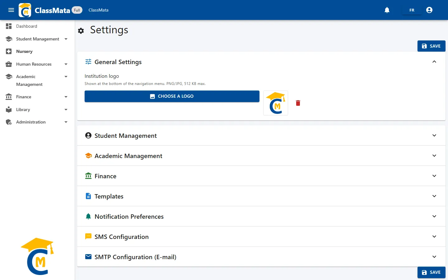 General Settings panel