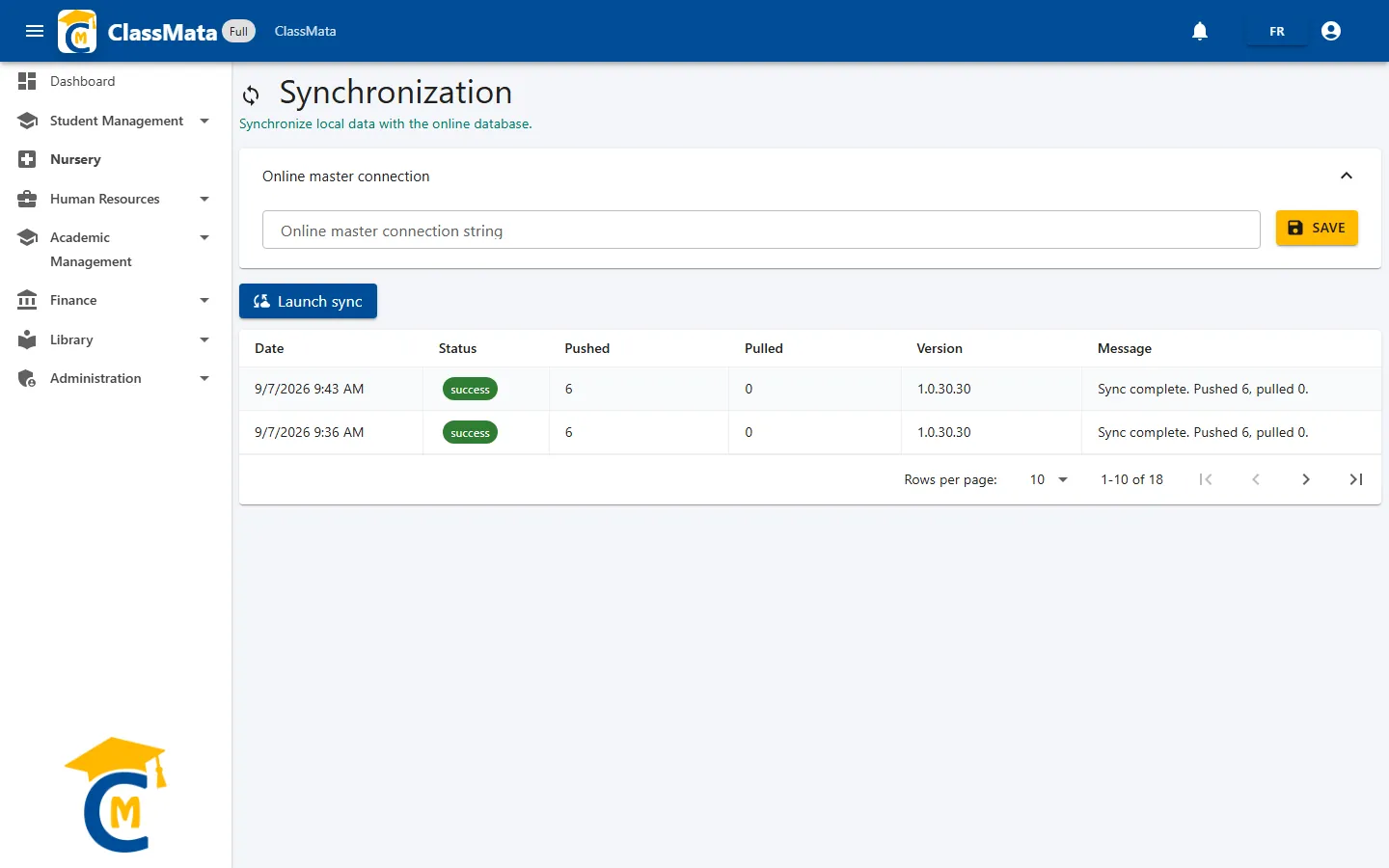Online master connection panel